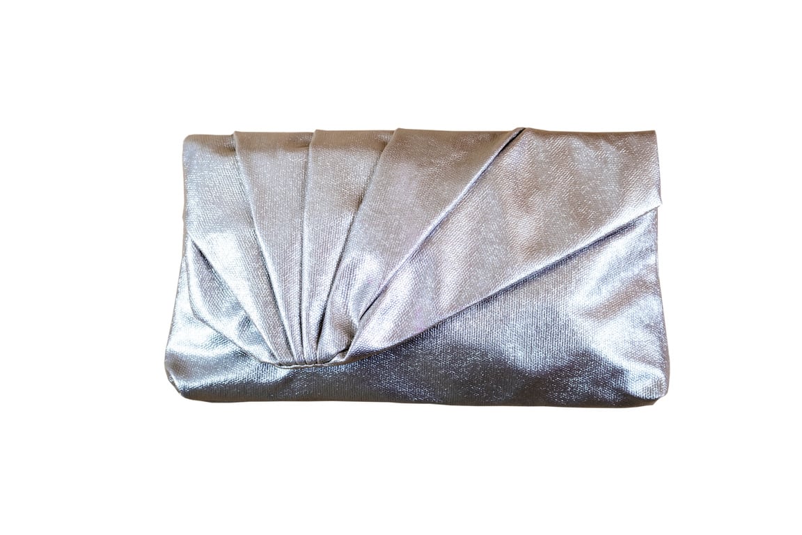 Women silver clutch bag